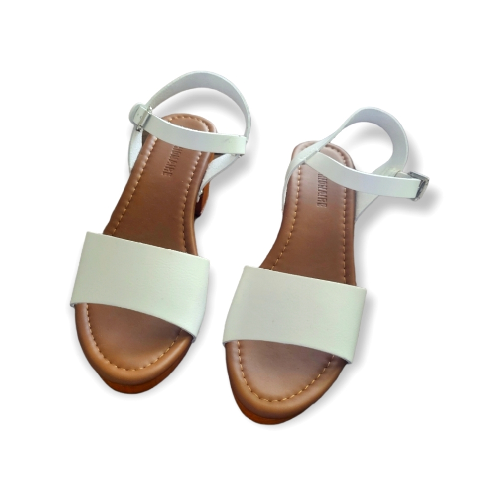 White Clog heels